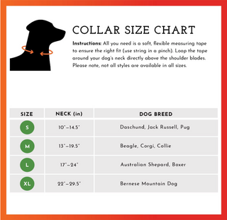 Spot the Dog Reflective Collar - Reversible Orange/Red Plaid