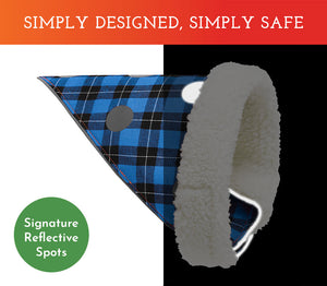 Spot the Dog Cozy Fleece Bandana - Blue Plaid