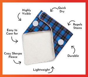 Spot the Dog Cozy Fleece Bandana - Blue Plaid