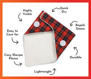 Spot the Dog Cozy Fleece Bandana - Red Plaid