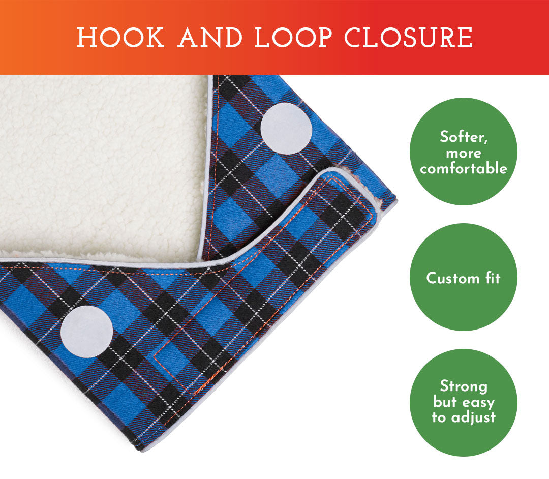 Spot the Dog Cozy Fleece Bandana - Blue Plaid