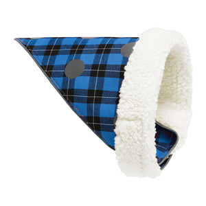 Spot the Dog Cozy Fleece Bandana - Blue Plaid