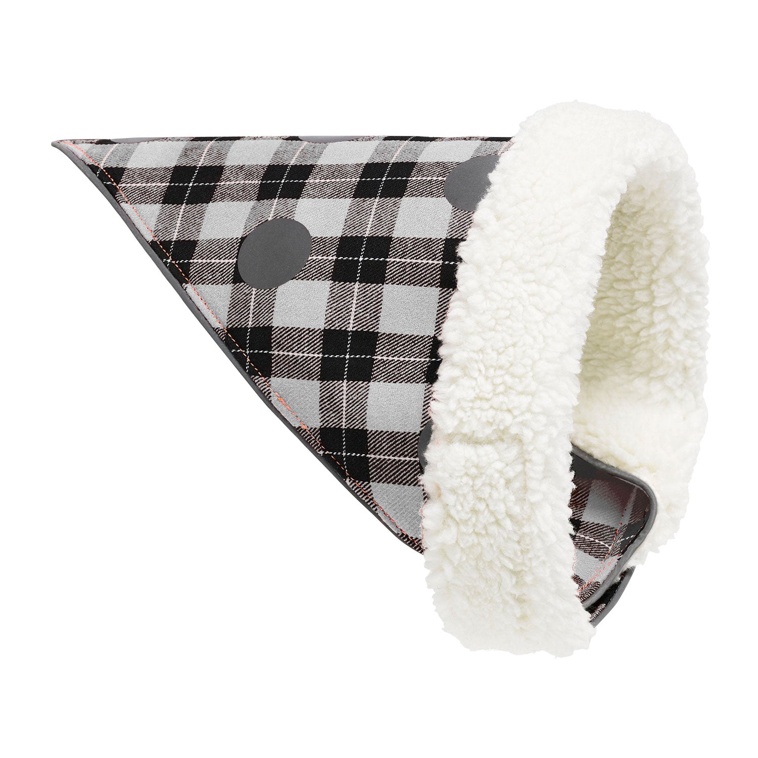 Spot the Dog Cozy Fleece Bandana - Gray Plaid