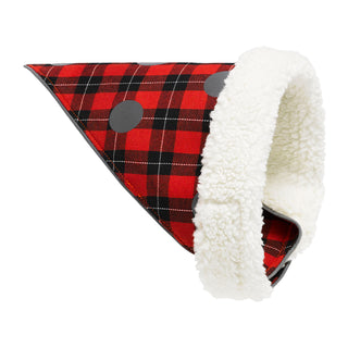 Spot the Dog Cozy Fleece Bandana - Red Plaid